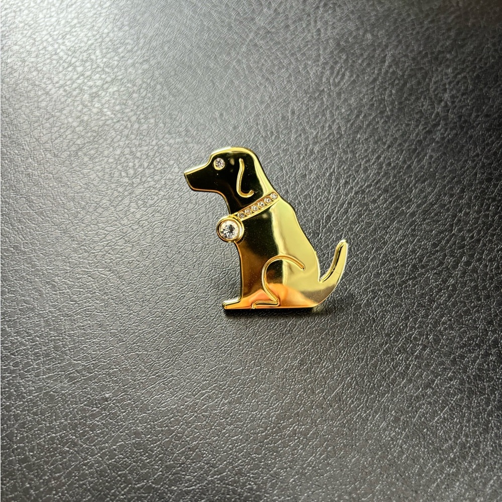 Michael Kors Gold Dog Pin